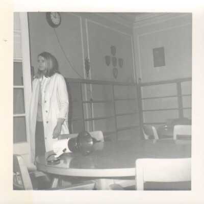 Student in a white coat, 1960s