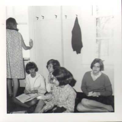 Group of students sitting on the floor