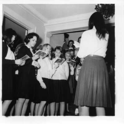 Students singing in Souby Hall circa 1960.