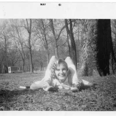 Betty Householder in 1961 for Eccowasin doing a silly pose.