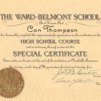 Diploma, 1924