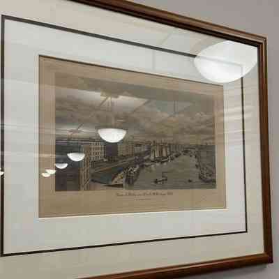 Wells & Clark Bridges, 1861 from River St.