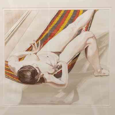 Nude on Striped Hammock