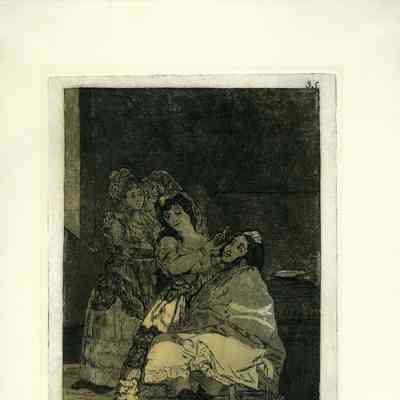 Le Descanona; She Fleeces Him (Caprichos, no. 35)