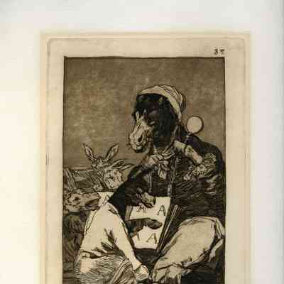 Si sabra mas el discipulo? (Might not the pupil know more?) Caprichos, no. 37