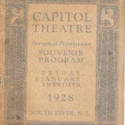 Capitol Theatre Inaugural Presentation, Souvenir Program