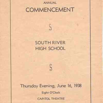 1938 Annual Commencement, South River High School