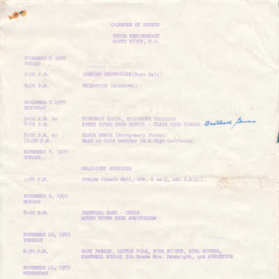 Calendar of Events, 250th Anniversary, South River, NJ