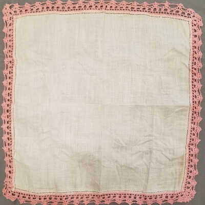 Handkerchief with Crocheted Edging
