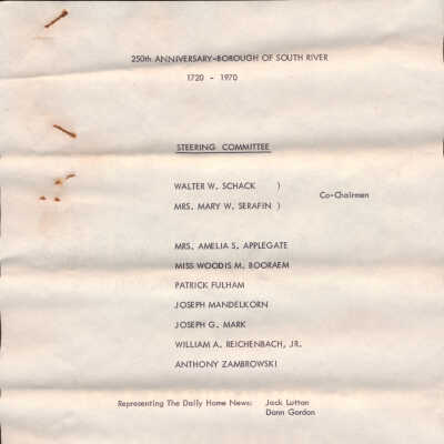 250th Anniversary Steering Commitee Roster