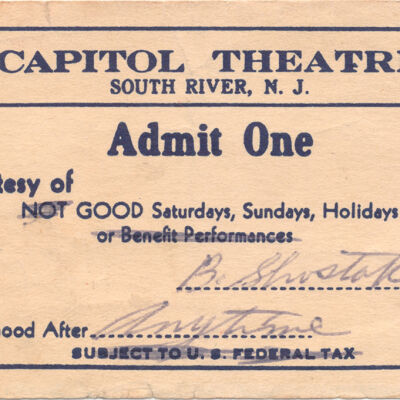 Capitol Theatre Ticket