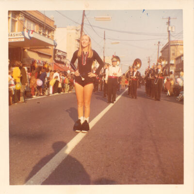 Majorette with the Imperial Band in the Parade for the 250th Anniversary