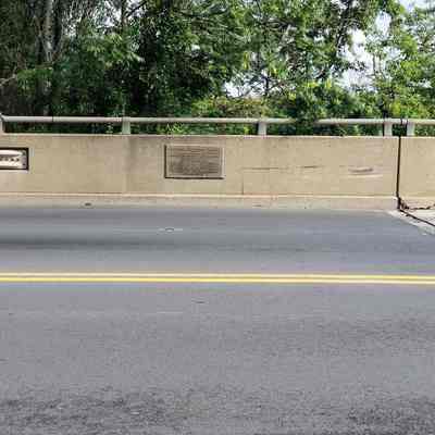 Plaque on the Veterans Memorial Bridge
