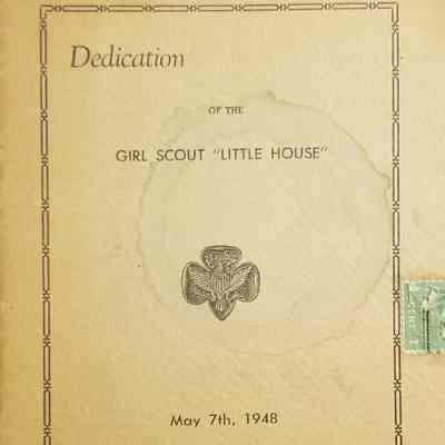 Dedication of the Girl Scout "Little House", May 7th, 1948