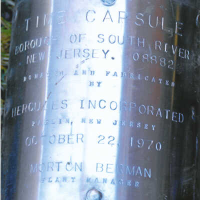 Commemorative Plate Attached to 1970 Time Capsule