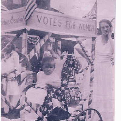 June Sicknick and Edna Keller Sicknick in baby parade