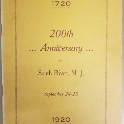 200th Anniversary of South River, N.J., September 24-25, 1920