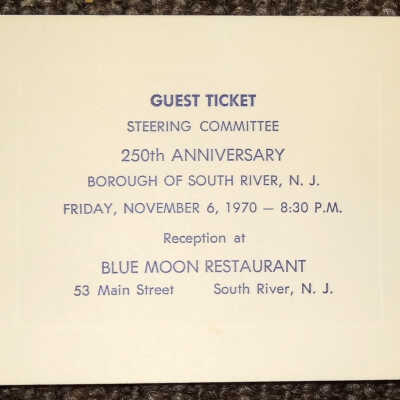 Steering Committee 250th anniversary reception ticket