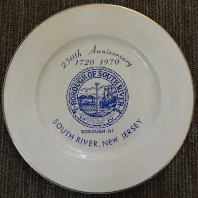 South River 250th Anniversary Commemorative Plate