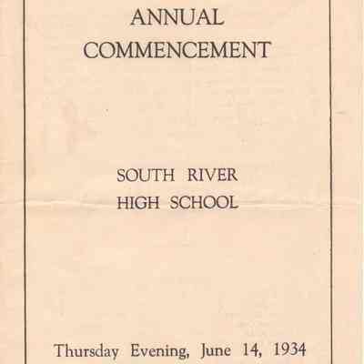 1934 Annual Commencement, South River High School