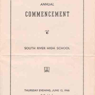 1946 Annual Commencement, South River High School