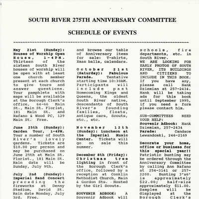 275th Anniversary Events