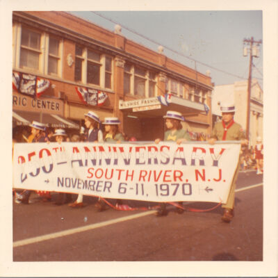 Opening Banner in the Parade for South River's 250th Anniversary
