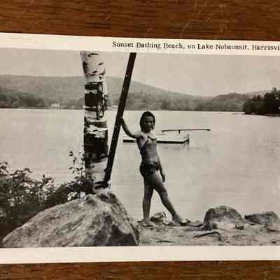 Sunset Bathing Beach on Lake Nubaunsit
