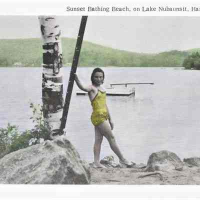Sunset Bathing Beach on Lake Nubaunsit