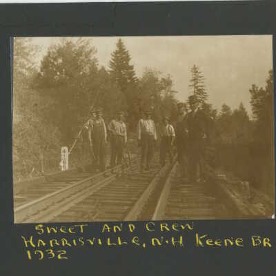 Sweet and Crew Harrisville, NH Keene Bridge 1932