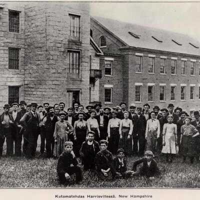 Workers in front of Granite Mill