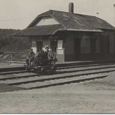 East Harrisville (Eastview) depot & track curve 1899