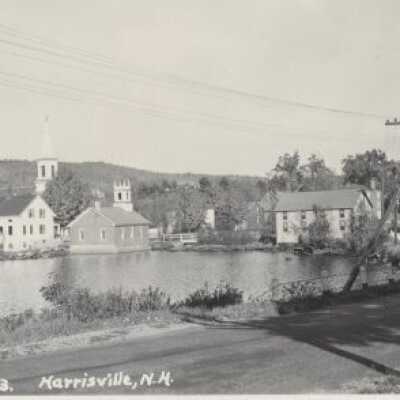 13. Harrisville Pond, Main Street, Vestry, houses