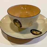 Martha "Mattie" Waide (1857-1929) | Hand Painted China Cup and Saucer | Eastport, Maine