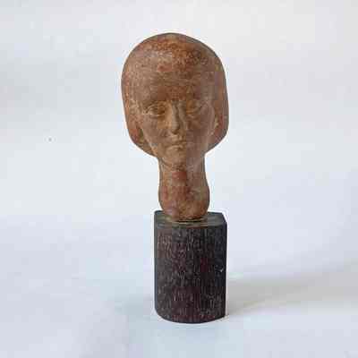 Helena Simkhovitch - 16: The sculptor Rhys Caparn : 6 1/2 x 4 ; terra cotta