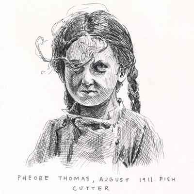 Maeve McCool | Phoebe Thomas, August, 1911, Fish Cutter | Drawing, 2023
