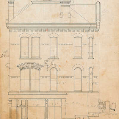 Eastport Savings Bank | Eastport, Maine | Henry N. Black, Architect | North Exterior Wall Plan, 1887
