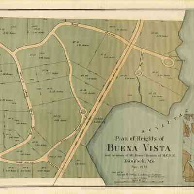 Plan of Heights of Buena Vista | Hancock, Maine | December, 1888