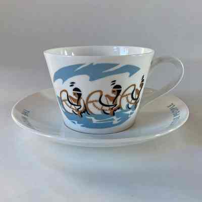 Royal Tuscan Cup and Saucer | Micmac Indian Craftsmen | Big Cove Reserve, New Brunswick