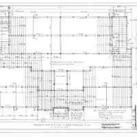Passamaquoddy Bay Tidal Power Development | Temporary Buildings | School-House | Foundation & First Floor Framing Plan | Q-E 28/9