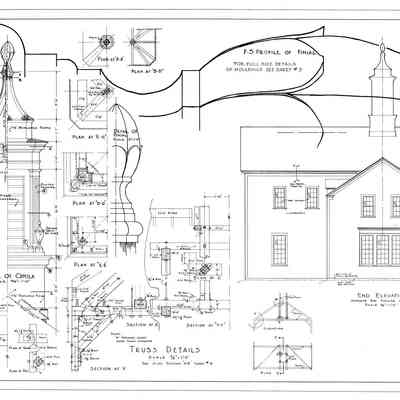 Passamaquoddy Bay Tidal Power Development | Temporary Buildings | Utilities Building | End Elevation | Q-E 21/5