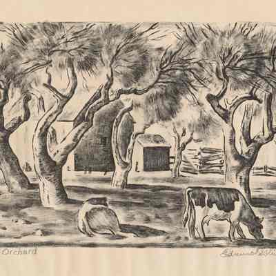 Edmund Schildknecht | In the Orchard | Lithograph