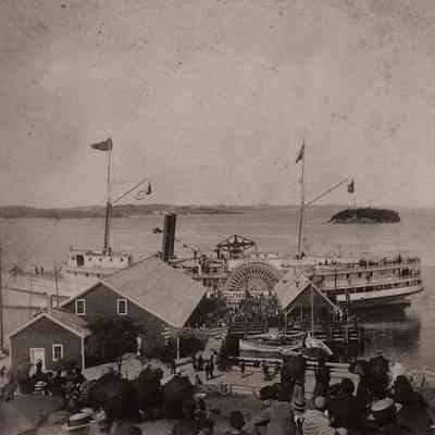 Steamship Cumberland docked at Lubec, Maine, c. 1890