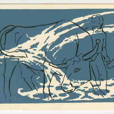 The Reversing Falls Legend | Screen Printed Card | Micmac Indian Craftsmen, Big Cove Reserve, New Brunswick