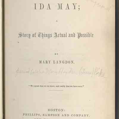 Ida May; Story of Things Actual and Possible | Mary Langdon (Mary Hayden Green Pike)