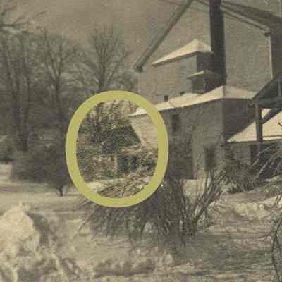 Playhouse (within yellow circle) in its original location, c.1900