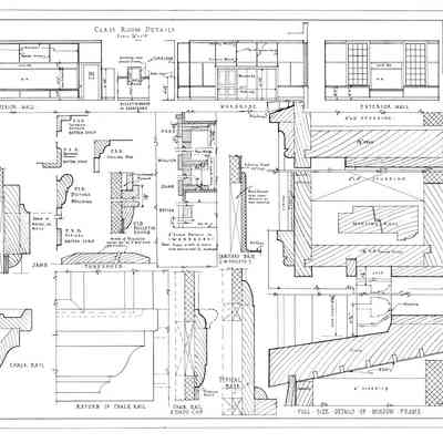 Passamaquoddy Bay Tidal Power Development | Temporary Buildings | School-House| Construction Details | Q-E 28/8
