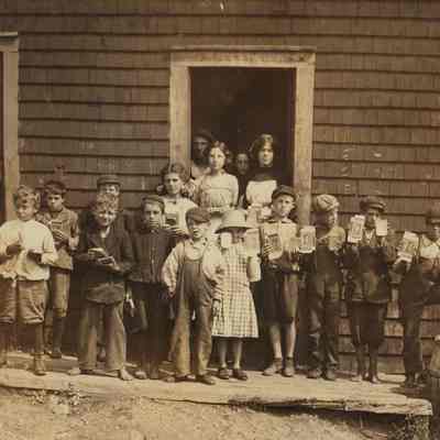 Lewis Hine | Group of "cartoners" in Seacoast Canning Co., Factory #7 | Eastport, Maine | 1911