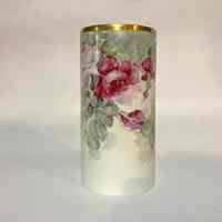 Martha "Mattie" Waide (1857-1929) | Hand Painted China Vase | Eastport, Maine