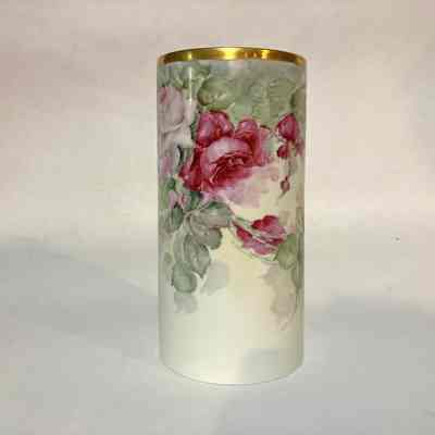 Vase. Hand Painted China | Martha "Mattie" Waide | Eastport, Maine